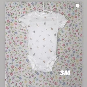 Carters White with leafy onesie